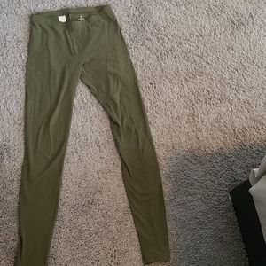 Olive green basic leggings